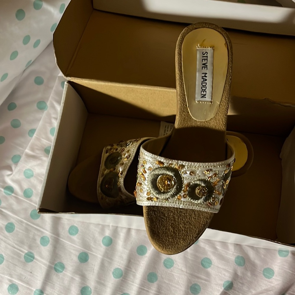 Steve Madden Kitten Heels Precious Dressy Slides